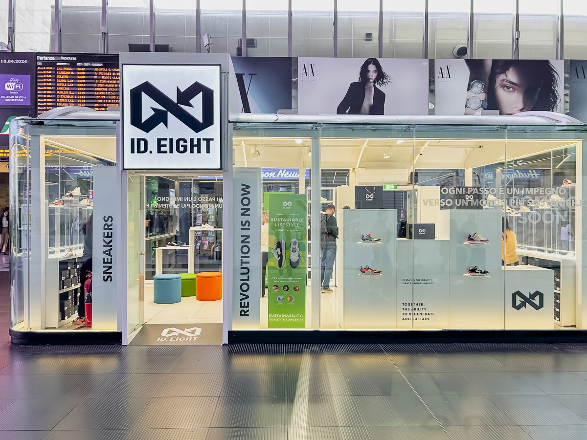 A Roma Termini arriva ID EIGHT con le sue scarpe sostenibili!